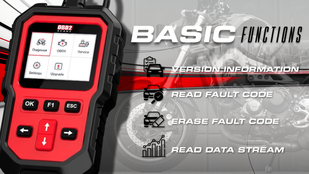Yamaha Motorcycle Scan Tool Basic Functions