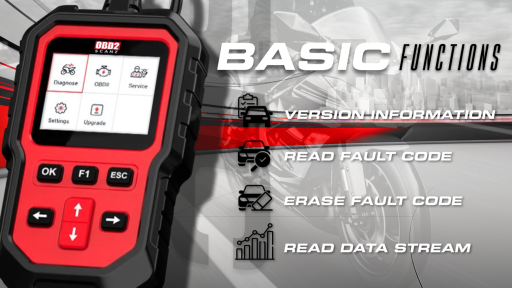 Kawasaki Motorcycle Scan Tool Basic Functions