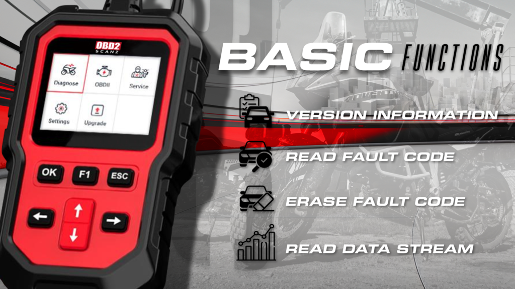 KTM Motorcycle Scan Tool Basic Functions