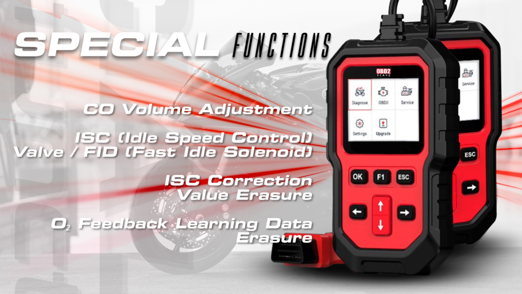 Yamaha Motorcycle Scan Tool Special Functions