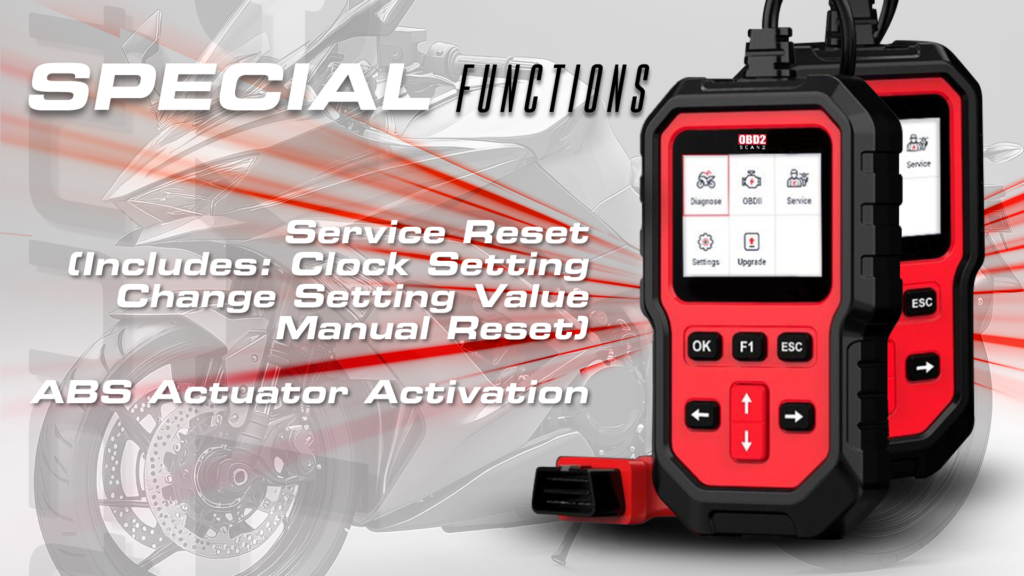 Kawasaki Motorcycle Scan Tool Special Functions