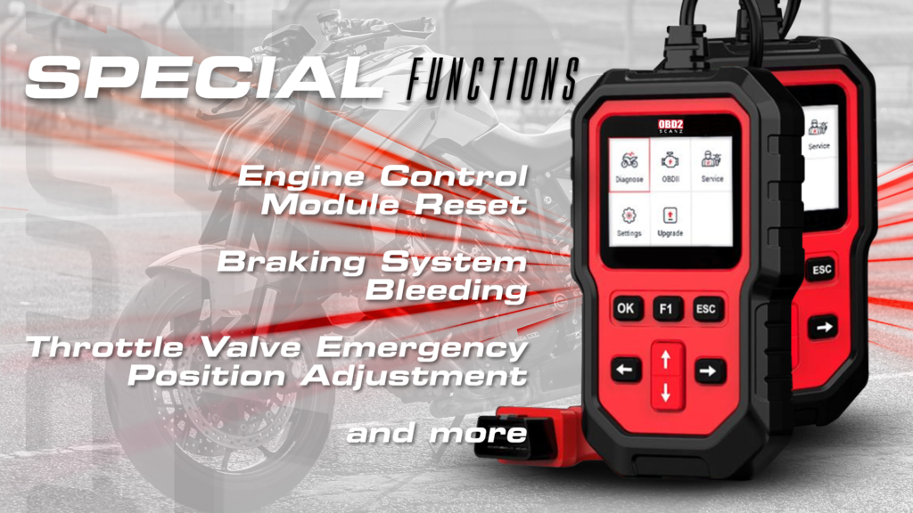KTM Motorcycle Scan Tool Special Functions